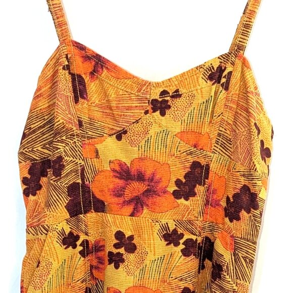 NWT Urban Outfitters | Linen Blend Sweet On You Gold Floral Mini Dress | Small - Picture 4 of 12